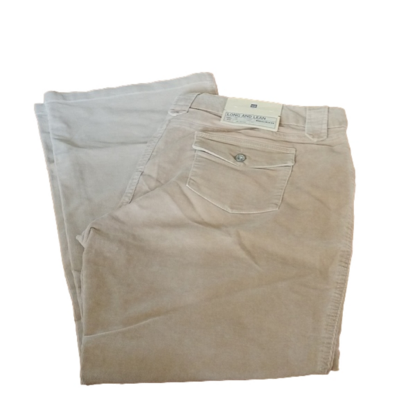 Gap Long & Lean Corduroy Flare Pants Jeans, Tan, Size 20 - Picture 1 of 10